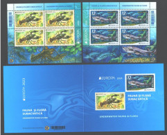 Moldova ,  Europa  2024 Underwater Flora And Fauna,  Fish, Crayfish , Booklet, MNH - Moldavia