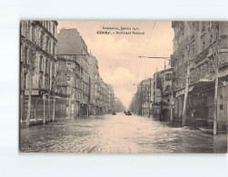 CLICHY : Inondation 1910, Boulevard National - Très Bon état - Clichy
