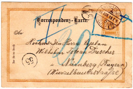 Bayern 1919, P.C.N., Porto Controlle Nürnberg Auf Österreich Ganzsache Ab Ungarn - Lettres & Documents