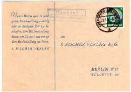 DR 1938, Landpost Stpl. NEUDORF über Kreuzberg Auf Karte M. 6 Pf.  - Cartas & Documentos