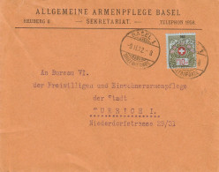 Suisse Lettre De Service Basel 1912 - Marcofilia