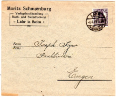 DR 1919, 15 Pf. Germania M. Perfin Auf Firmen Brief V. Lahr. - Autres & Non Classés