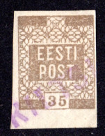 Estland, Unterrandstück 35 Kop. 1919 M. Provisorischem Stempel KILTSI - Estonia