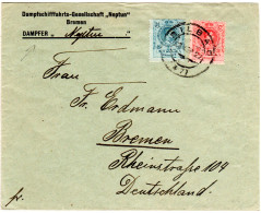 Spanien 1922, 10+30 C. Auf Dampfer Neptun Schiffspost Brief V. Bilboa N. Bremen - Brieven En Documenten