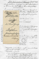 Preussen 1854, K2 Ratiborer Hammer Bahnh. Auf Post Insinuations Dokument - Cartas & Documentos
