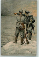 10667004 - Kuenstlerkarte Rotes Kreuz  Verlag Wenau Pastell   Matrose Und Soldat Zwei Seelen Ein Gedanke   Propaganda W - Thiele, Arthur