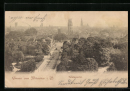 AK Münster I. W., Ortsansicht Mit Kirche  - Muenster