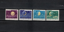 Albania 1964 Space, 4 Moonphases Set Of 4 MNH - Europa