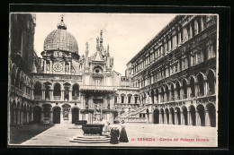 Cartolina Venezia, Cortile Del Palazzo Ducale  - Venezia (Venedig)