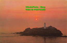R425277 Godrevy Lighthouse. St. Ives Bay. At Sunset. Photo Precision Limited. Co - Monde