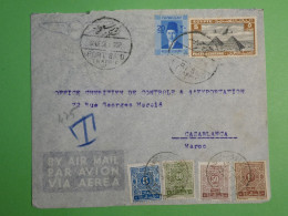 DN10 EGYPTE BELLE   LETTRE   1930 PORT SAID   A CASA MAROC +TAXES  + AFF.  INTERESSANT++ - Briefe U. Dokumente