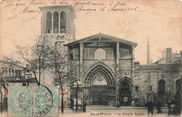 FRANCE - Saint Etienne - Vue Sur La Grande Eglise - Vue Générale - Animé - Carte Postale Ancienne - Saint Etienne