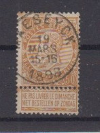 BELGIË - OPB - 1893/1900 - Nr  - 62 T1 L (MAESEYCK) - COBA  +2.00 € - 1893-1900 Fine Barbe