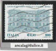 USATI ITALIA 2001 - Ref.0858 "SCUOLE ITALIANE - LICEO SCIENTIFICO CAVOUR, ROMA" 1 Val. - - 2001-10: Gebraucht
