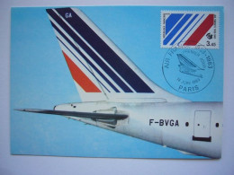 Avion / Airplane / AIR FRANCE / Boeing B 747 / Registered As F-BVGA / Carte Maximum - 1946-....: Era Moderna