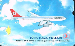 Turkıye Phonecards-THY Airbus 340 PTT 100 Units Unused - Collections