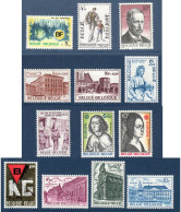 Belgique, België, **, Yv 1750 à 1762, Mi 1809 à 1823, SG 2382 à 2393, - Ungebraucht