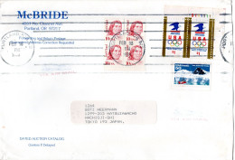 L77522 - USA - 1993 - 2@$1 Olympia '92 MiF A LpBf PORTLAND, OR -> Japan - Cartas & Documentos