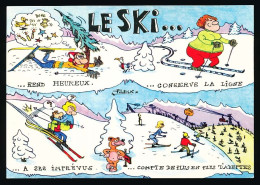 CPSM / CPM 10,5 X 15 Humoristique (11 Le Ski...rend Heureux..conserve La Ligne...a Ses Imprévus...  Illustrateur Patrik - Humour