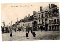 AUTUN  PLACE DU CHAMP DE MARS COMMERCES CAFE ANIMEE - Autun