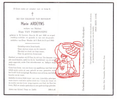 DP Marie Ardeyns ° Sint-Lievens-Esse Herzele 1886 † 1962 X Aloys Van Passenhove // De Lange Meulenijzer - Devotion Images