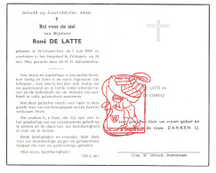 DP René De Latte / De Clercq ° Sint-Lievens-Esse Herzele 1909 † Zottegem 1962 - Devotieprenten