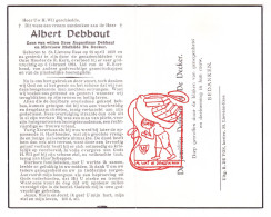 DP Albert Debbaut / De Decker // Sint-Lievens-Esse Herzele 1880 † 1961 - Devotieprenten