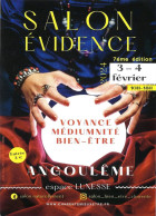 Flyer - Salon évidence - Voyance, Médiumnité, Bien-être - Angoulême 7e édition 3-4 Février 2024 - Reclame