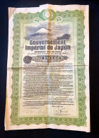 ACTION EMPRUNT GOUVERNEMENT IMPÉRIAL DU JAPON 500 FRACS 1910 - Other & Unclassified