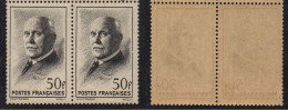 FRANCE / # 525a **/ 50 Francs Noir "PETAIN" Sur Papier Jaunatre En Paire / COTE > 15 € (ref 4624b) - Ongebruikt