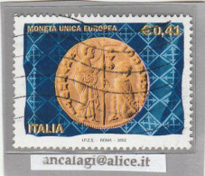 USATI ITALIA 2002 - Ref.0860A "MONETA UNICA" 1 Val. - - 2001-10: Used