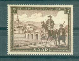 SARRE - N°291* MH Trace De Charnière SCAN DU VERSO. Journée Du Timbre. - Unused Stamps