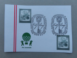 Österreich Pro Juventute - Mit Sonderstempel 8. 6. 1989 Steyr, Ausstellung Kunstwerke In Kleinformate (Nr.669) - Otros & Sin Clasificación