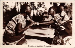 PC ZAMBIA SALUTATION INDIGENE ETHNIC TYPES (a53505) - Zambia