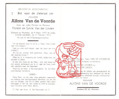 DP Alfons Van De Voorde / Van Der Linden ° Wichelen 1897 † 1963 De Bruycker - Images Religieuses