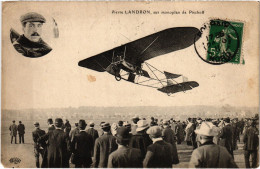 PC AVIATION PILOT AVIATOR PIERRE LANDRON MONOPLAN DE PISCHOFF (a54937) - Aviateurs