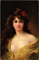PC ARTIST SIGNED, ASTI, RISQUE, YOUNG BEAUTY, Vintage Postcard (b53037) - Asti