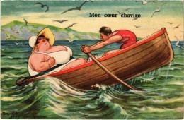 PC ARTIST SIGNED, THIELE, MON COEUR CHAVIRE, Vintage Postcard (b52951) - Thiele, Arthur