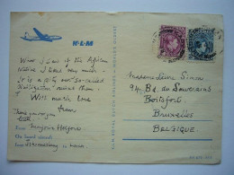 Avion / Airplane / KLM / Send From On Board Aircraft Johannesburg - London To Brussels / Airline Issue - 1946-....: Era Moderna