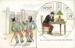 PC ARTIST SIGNED, LE RETOUR AU QUARTIER, Vintage Postcard (b52715) - Andere & Zonder Classificatie