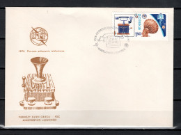 Poland 1976 Space, Telephone Centenary Stamp On FDC - Europe