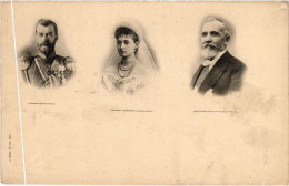PC RUSSIA IMPERIAL VISIT IN FRANCE TSAR, EMPRESS AND PRESIDENT (a56583) - Familles Royales