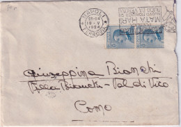 1924 Annullo Meccanico A Targhetta MATA HARI Capovolto Ufficio Di Napoli Ferrovia - Marcophilia