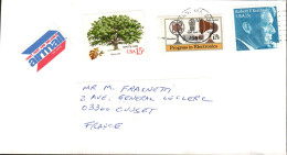 USA ETATS UNIS AFFRANCHISSEMENT COMPOSE SUR LETTRE DE BOSTON POUR LA FRANCE 1988 - Storia Postale