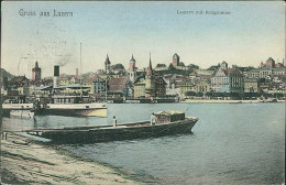 SWITZERLAND - GRUSS AUS LUZERN - LUZERN MIT RINGMAUER - VERLAG IDEALKARTED - MAILED 1926 (18210) - Luzern