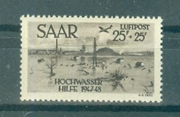 SARRE - P.A. N°12* MH Trace De Charnière SCAN DU VERSO. Au Profit Des Victimes De L'inondation De Janvier 1947. - Unused Stamps