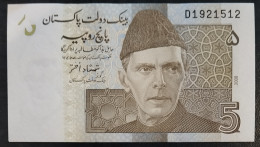 Pakistan - 2008 - 5 Rupees - P53a UNC - Pakistán