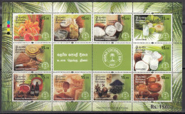 SRI LANKA,   2021, World Coconut Day, Sheetlet, Miniature Sheet,  MNH, (**) - Sri Lanka (Ceylan) (1948-...)