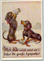 39174804 - Vermenschlicht Bier Humor  Verlag Lengauer Nr. 2112 - Honden