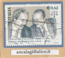 USATI ITALIA 2002 - Ref.0871 "FALCONE E BORSELLINO" 1 Val. - - 2001-10: Oblitérés